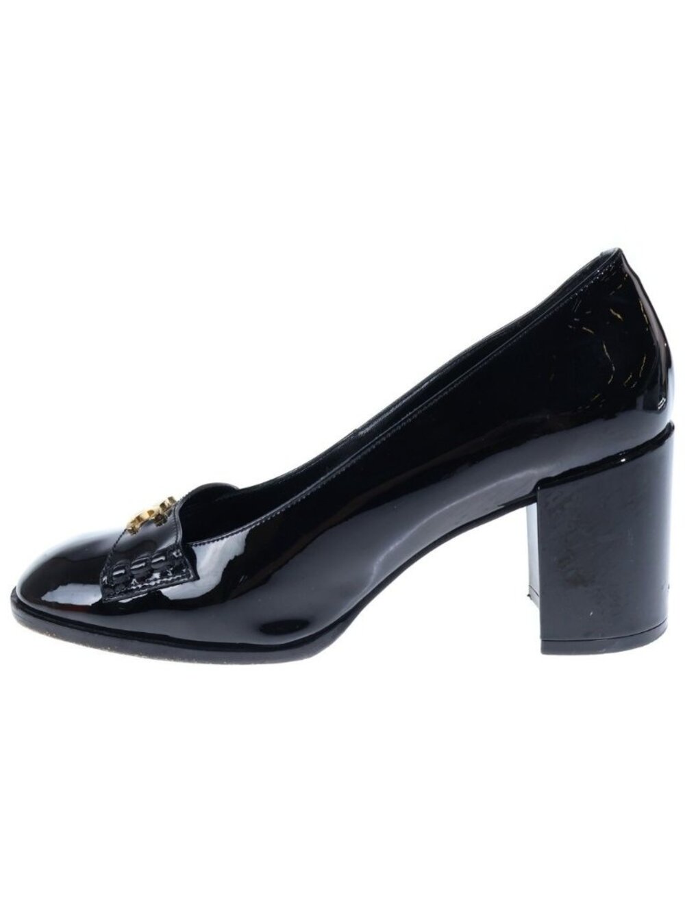 Celine Triomphe Patent Heels Pumps Black